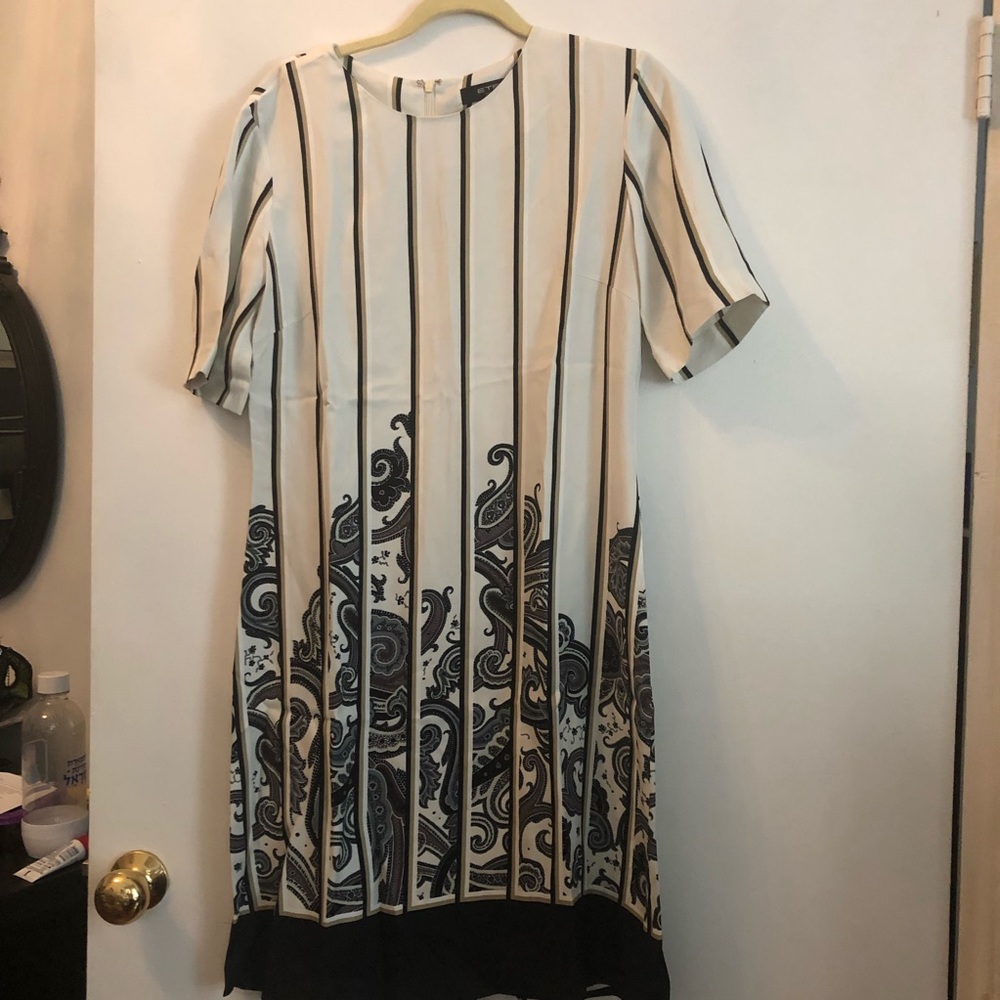 Etro Short Sleeve Knee Length Dress Sz 46
